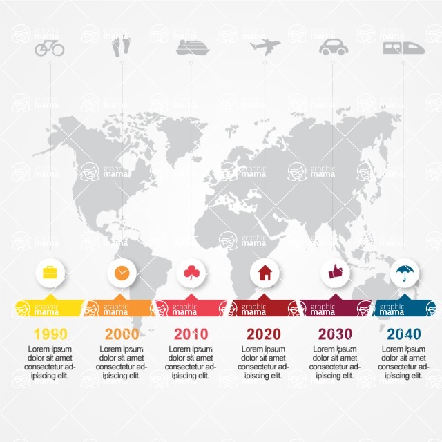 Infographic Templates Collection - Vector, Photoshop, PowerPoint, Google Slides - Earth Map Infographic Template